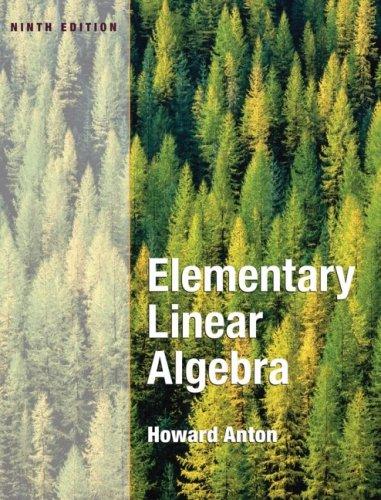 Cover of Elementary Linear Algebra by Anton and Rorres.